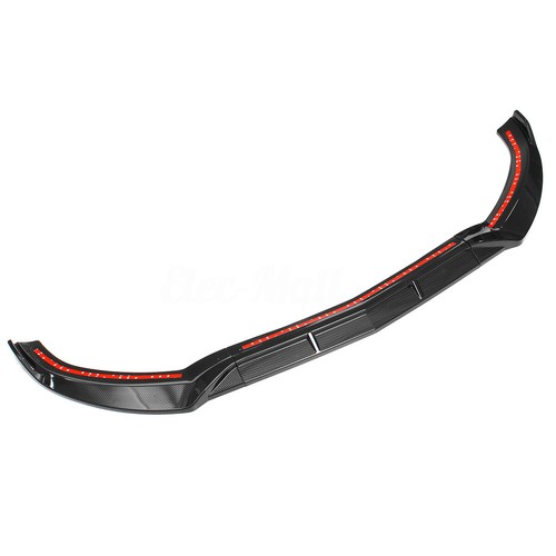 For Mercedes Benz W205 C250 C300 C350 15-18 Carbon Fiber Look Front Bumper Lip
