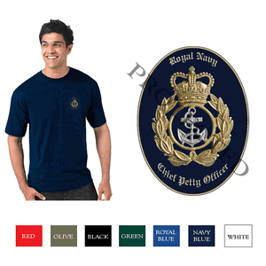 Chief petty officer beret badge-royal navy-cpo-t shirt