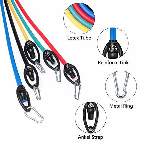 Exercice Bandes Avec Porte Ancre /& Poignées 11pcs Mokani Bandes de résistance Set