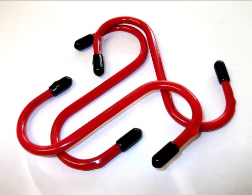 utensilios de cocina 100mm rojo plástico cubierto S Ganchos caseta de jardín * Calidad Superior!