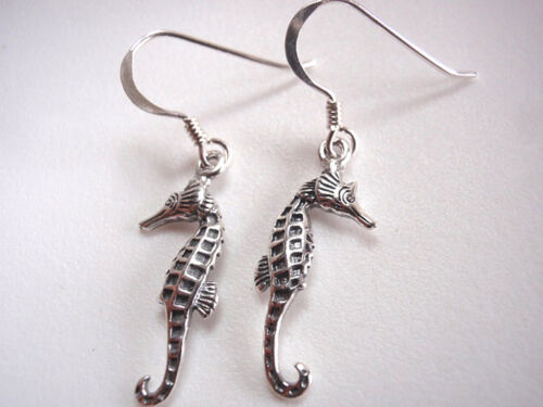 Spotted Seahorse Dangle Earrings 925 Sterling Silver Corona Sun Jewelry