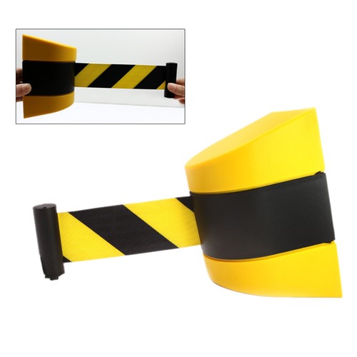 5//10m Retractable Barrier Tape Safe Warehouse Workshop Crowd Control Wall Mount