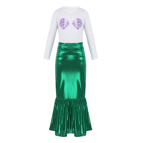 Girls Costume Toddler kids Mermaid Princess Cosplay Party Fancy Dress Up Outfits
