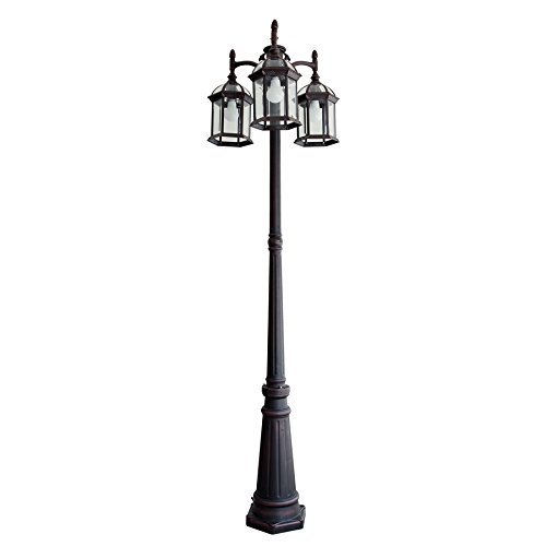 Lamp Post Light Pole Portfolio Outdoor Garden Yard Driveway Lamppost 3 Head Lamp