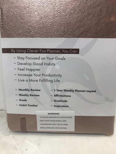 CLEVER FOX Planner Rose Gold Undated Weekly Life Planner CLEVER FOX Planner Rose Gold Undated Weekly Life Planner