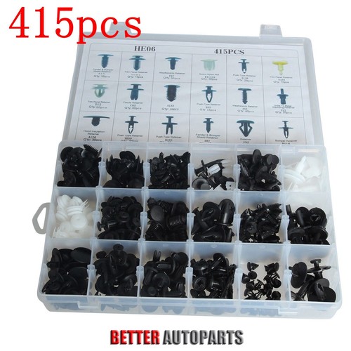 415pcs Trim Clip Car Push Retainer Panel Bumper Fastener fender Kit Remover Tool