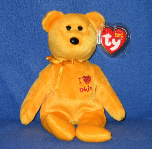 MINT with MINT TAGS TY I LOVE OHIO the BEAR  BEANIE BABY