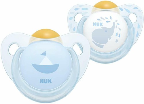 FREE DELIVERY! NUK Rose And Blue Latex Soothers Blue 0-6 Months Boys Dummies
