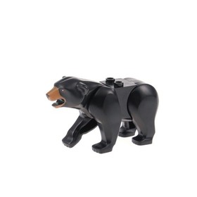 1x LEGO Animal Bear City Black Snout Beige Wild 6212887 98295c01pb03