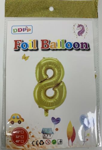Reusable 16/" Birthday Party Gold Number Foil Balloon Self Inflating Air Baloon