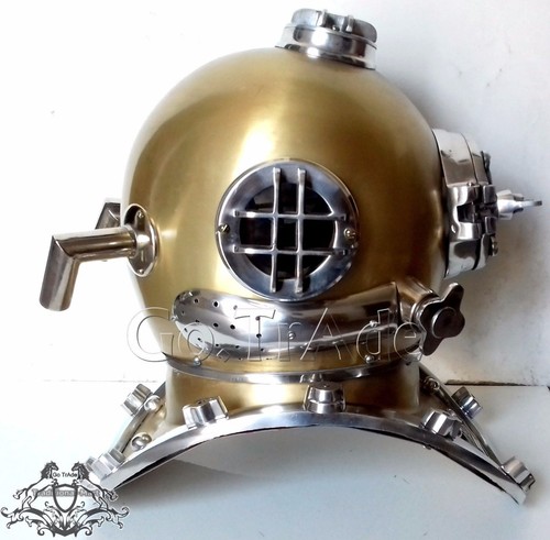 Vintage Antique Morse U.S Navy Diving Divers Helmet Solid Steel /& Aluminium Gift