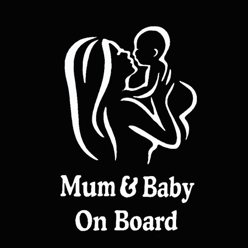 1pc Mum and Baby Car Warining Stickers Decal Waterproof Paster 12*18cm 2019