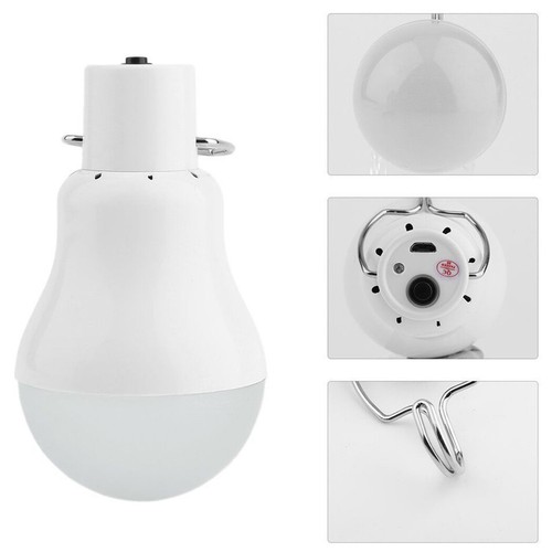 Portable Solar Powered 12 LED Rechargeable Bulb Light Outdoor Camping Yard Lamp