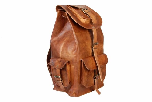 NEW Mens Genuine Leather Vintage Backpack Rucksack Messenger Laptop Bag Satchel
