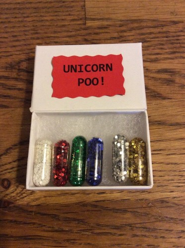 Paillettes Poo pilules x 6 Licorne POO!
