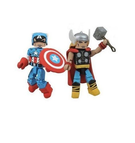 MINIMATES Best of Marvel Capitan America e Thor 2 PACK SERIE 1