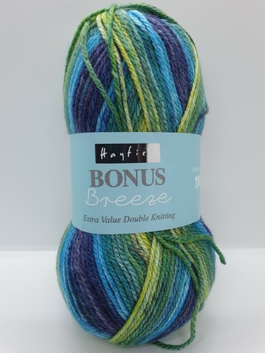 2 x 100g Balls 0482 Hayfield Bonus Breeze DK 200g Atlantis