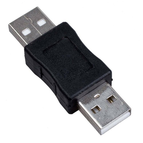 Practical Double Head 2Port Male to USB Male Converter Adapter Adaptor Connector