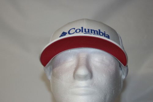 Columbia PFG USA Patch Mesh Flexfit Fitted Ball Cap Hat in White L//XL FREE Decal