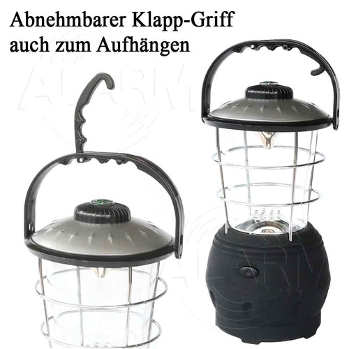 Dynamo LED Laterne CAMP ACTIVE Lampe 12 LEDs Kurbel Aufzieh Leuchte Ladefunktion
