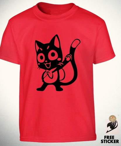 Fairy Tail Happy T Shirt Natsu Lucy Funny Cat Tee Dope Cool Anime Cadeau Top Kids