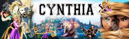 Disney Tangled Poster 30/" x 8.5/" Personalized Custom Name Painting Printing