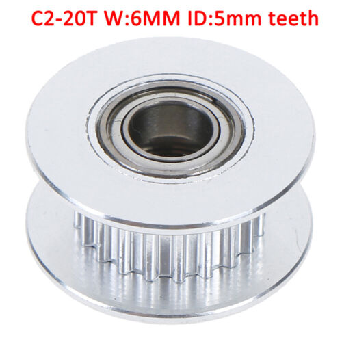 GT2 Cojinete de rueda loca Sincronización Polea 16T 20T 3//5mm Bore F 6mm Cinturón RepRap 3D Printes