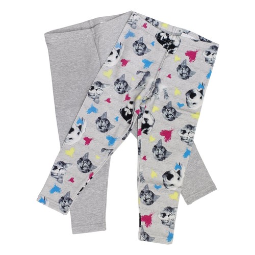 2 Pack Elastic Waist Kirkland Signature Cotton Leggings Pants for Girls