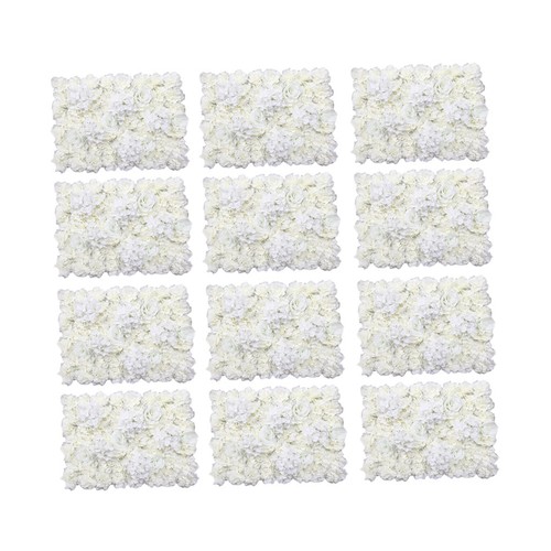 Pack von 12 Künstliche Rose Hortensie Flower Wall Panels Hochzeit