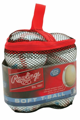 Rawlings Mesh Sac de Soft T-Ball baseball Pack de 6
