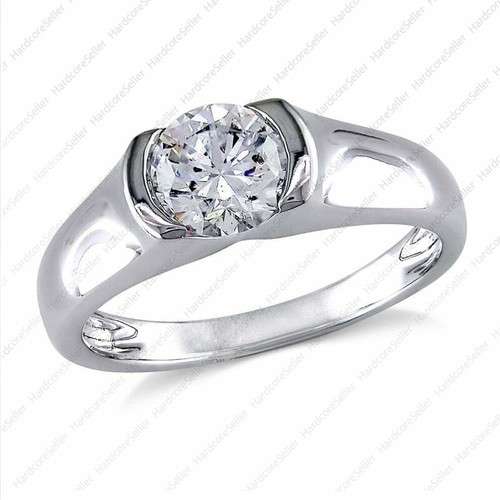 1.00Ct Forever Brilliant Diamond Engagement Men/'s Ring in Platinum Finishing