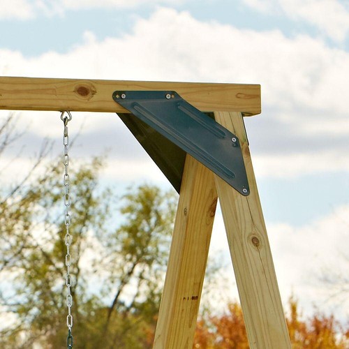 Swing Set Hardware 6.5 in x 20 in x 1 in Frame Brace Steel Rust Resistant 2-Pack