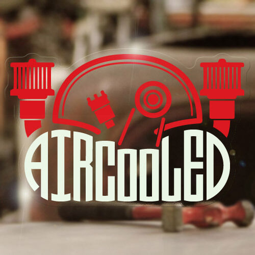 Aircooled Engine Sticker Aufkleber Autocollante Pegatina Cox Käfer Typ 1 2 4 rot