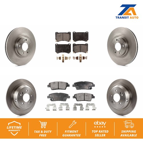 Front Rear Disc Brake Rotors And Ceramic Pads Kit For Hyundai Genesis