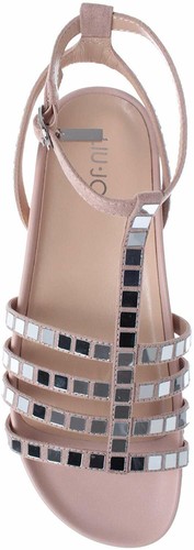 Scarpe da donna estive zeppe basse sandalo Liu Jo Patty 01 rosa gioiello comode