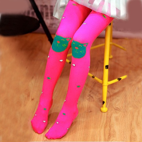 Spring Autumn Girls Tights Bearded Girl Fashion Knitted Stocking Baby Pantyhose
