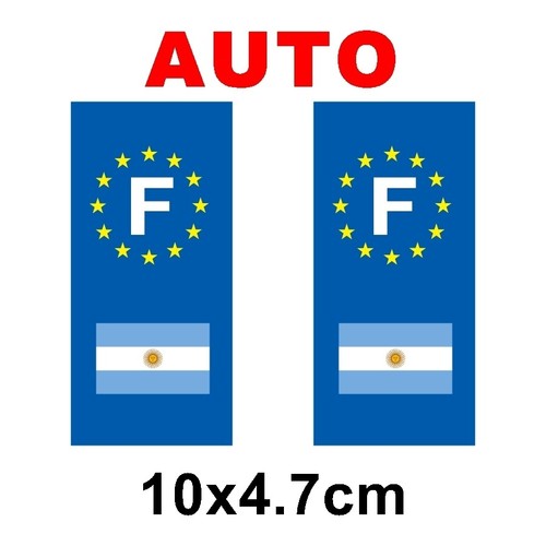 Autocollant plaque immatriculation auto drapeau argentine