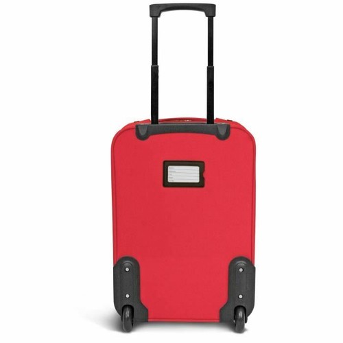Valise Cabine De Voyage Rouge Sac Souple Bagages Low Cost Bagagerie Avec Trolley