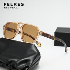 Men Women Square Fashion Sunglasses Retro Double Bridge Leisre Shade Glasses New