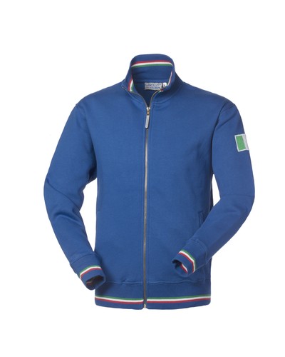 FELPA UOMO CON CERNIERA LUNGA CENTRALE IN OTTONE BRUNITO