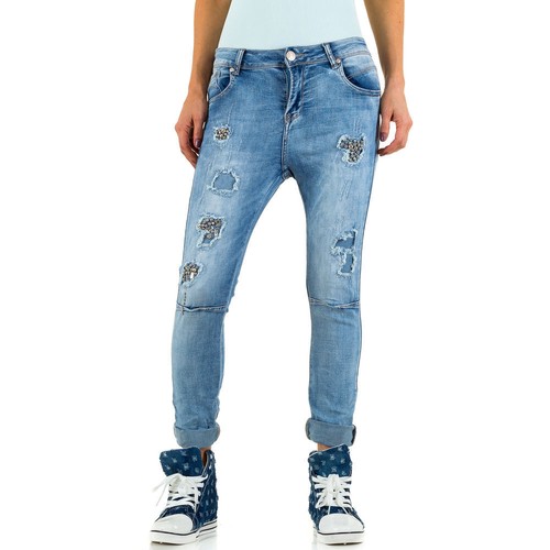 MOZZAAR DESTROYED BOYFRIEND DAMENJEANS Blau 0976 0€