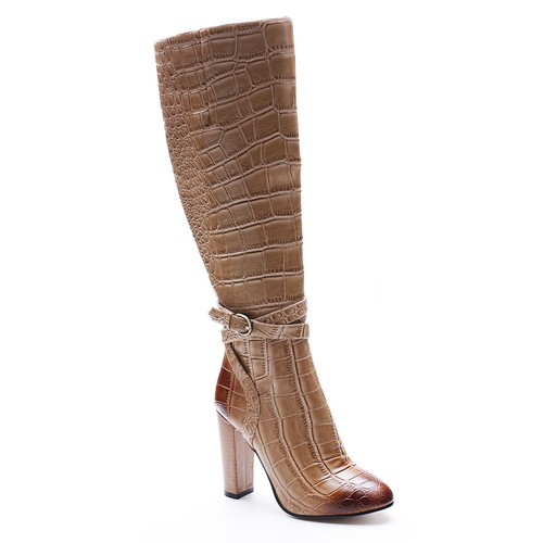 Women Alligator Round Toe Thigh High Top Knee Knight Boots Big Size 34-46 Party