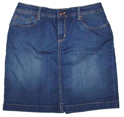 Wear All Year GH Bass NWT Women/'s 19/" Long Washed Denim Classic Jean Skirt