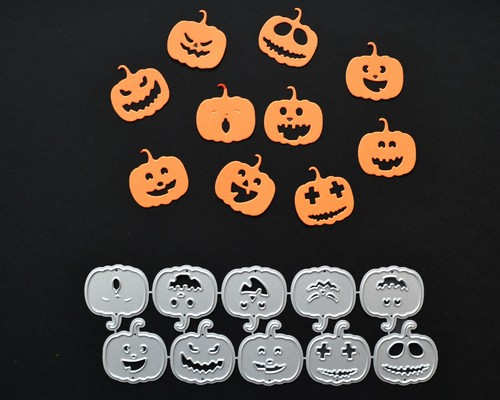 Cabeza de calabaza Metal Corte Die sonriente cara Craft plantilla Cardmaking Papercraft