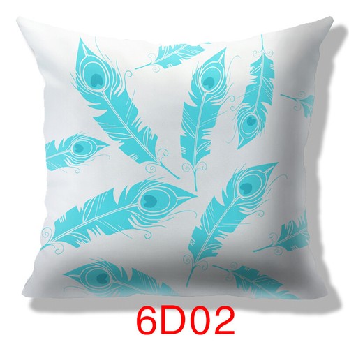 24 Style Optional Feather Design Sofa Waist Cushion Cover Pillow Case Home Decor