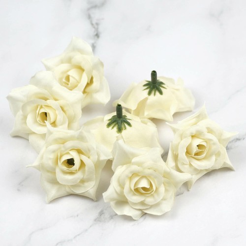 10Pcs 2/" Seta Artificiale Fiore Rosa Testa Per Matrimonio Home Decor FAI DA TE FIORI FINTI
