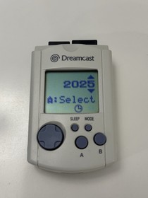 Sega Dreamcast White VMU Original OEM Visual Memory Unit TESTED - NEW BATTERIES!