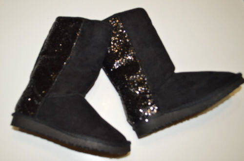 Gray Warm Tan Black Shimmer Cozy Girl/'s Old Navy Slip On Boots Sparkle