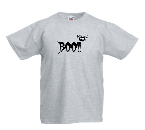 Boo!! Bambini Divertente di Halloween Cool Fancy Dress Party HORROR T-shirt Età 3-13 anni