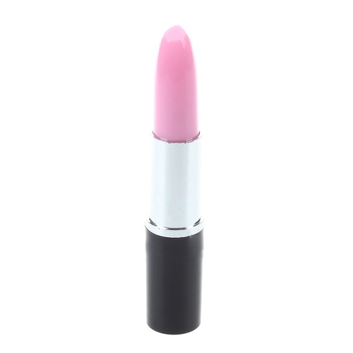 1X Stift Kugelschreiber Lippenstift Form rosa Farbtinte blau X4Z4